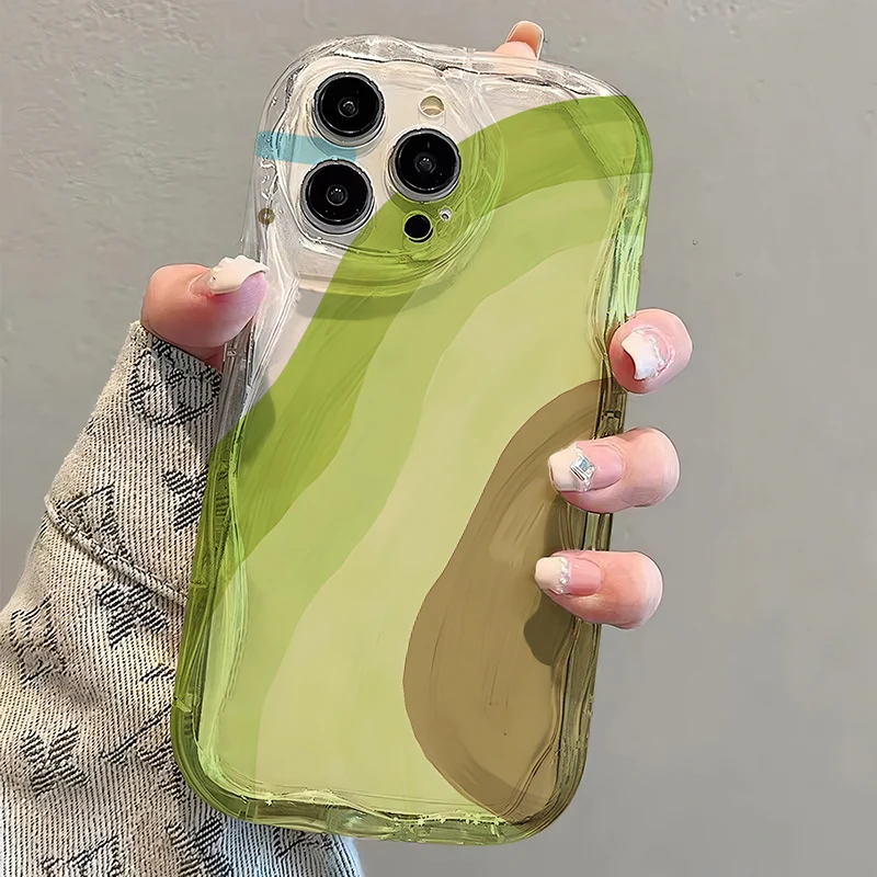 简约牛油果苹果15Plus手机壳13软iPhone14Pro/6/12防摔xs/xr/8p/7