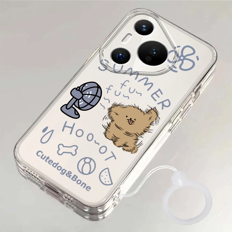 壳玛仕吹风扇狗适用华为P70PRO+手机壳透明HuaweiP70 ULTRA至尊软