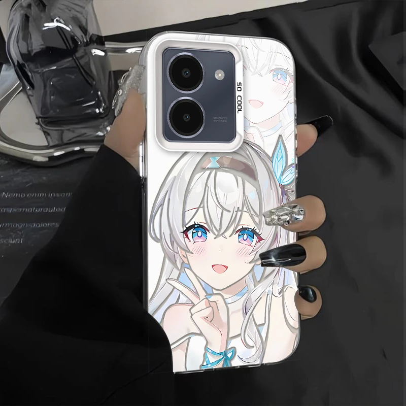 比耶流萤适用于VIVOY36手机壳新个性创意VIVOY78彩银壳卡通新款