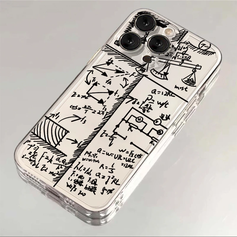 壳马仕数学公式适用苹果15手机壳iPhone14透明13防摔全包12软壳潮