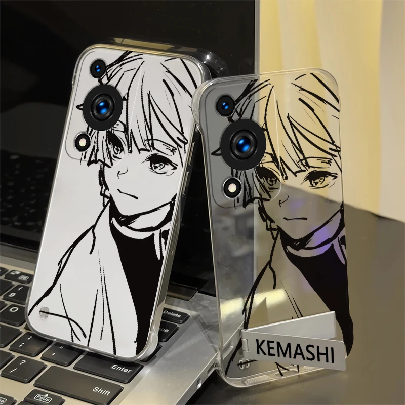 卡通善逸适用于畅享70手机壳畅享70s透明60保护套70pro无边框PC壳