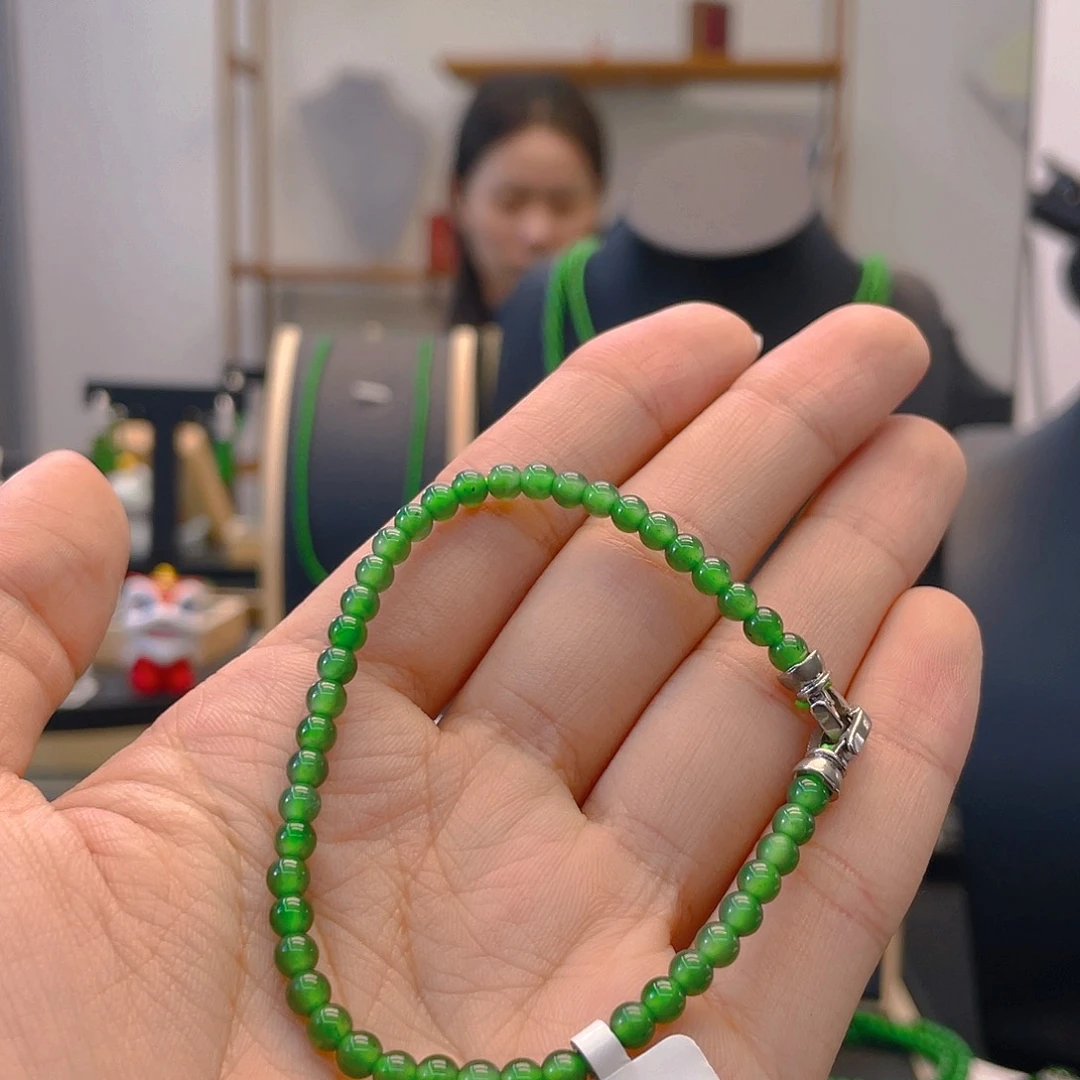翡翠项链未镶嵌天然A货卡4