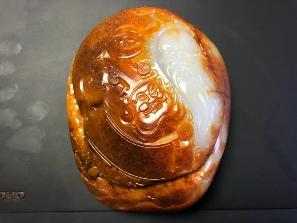 红皮白肉福禄寿三星摆件