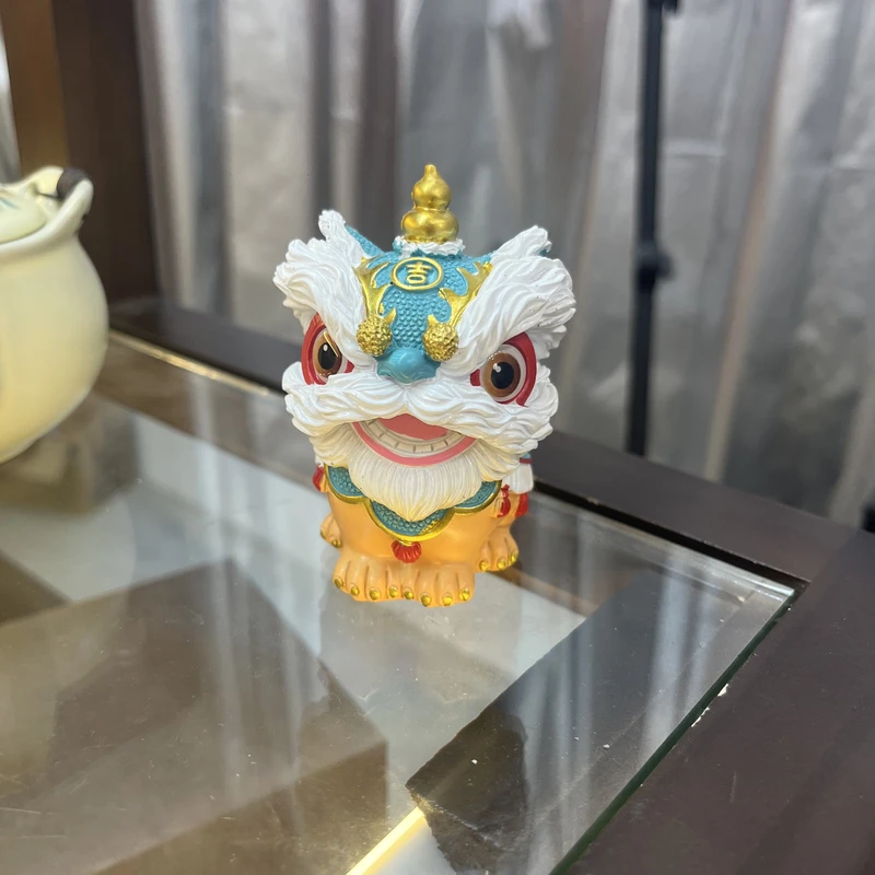 醒狮陶瓷茶具摆件茶道配件