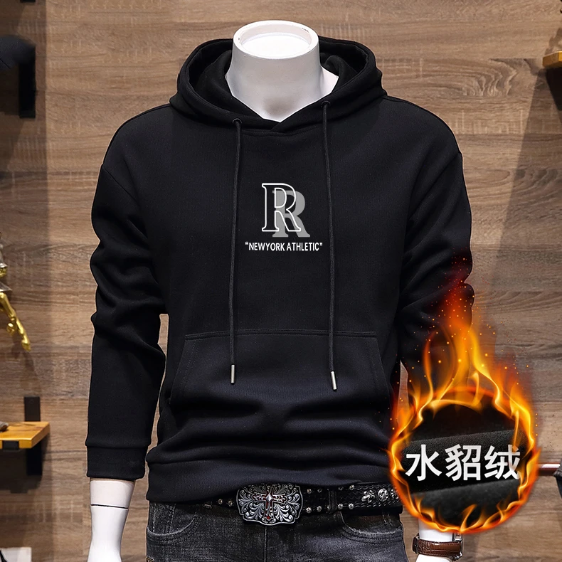 2023欧洲站潮牌男女同款卫衣连帽秋冬新款上衣街头潮牌加绒外套潮