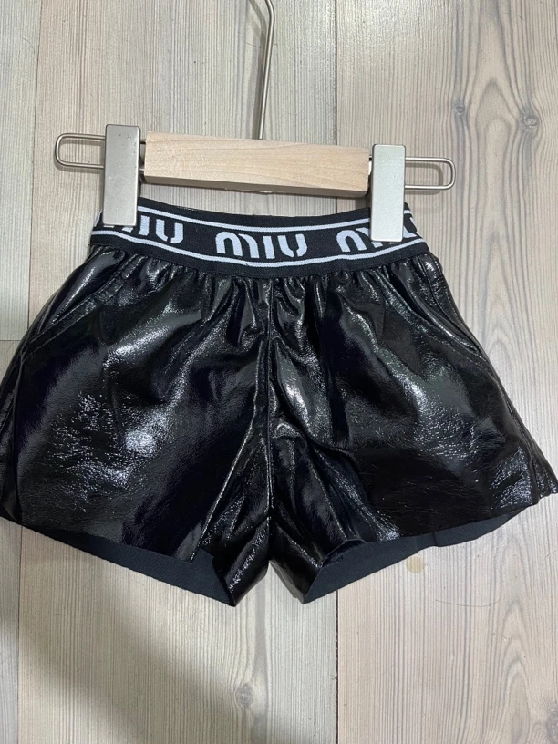 浅浅屿多实拍现货儿童韩版时尚冬款加绒皮短裤～童装