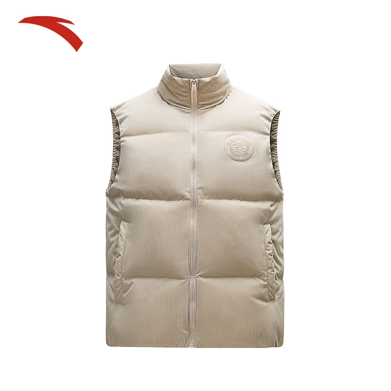 ANTA/安踏羽绒马甲女秋季新款休闲上衣百搭复古运动马甲162448901