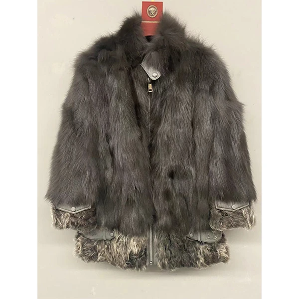 H2087  菲姐时尚女士冬季拼接气质韩版短款外套