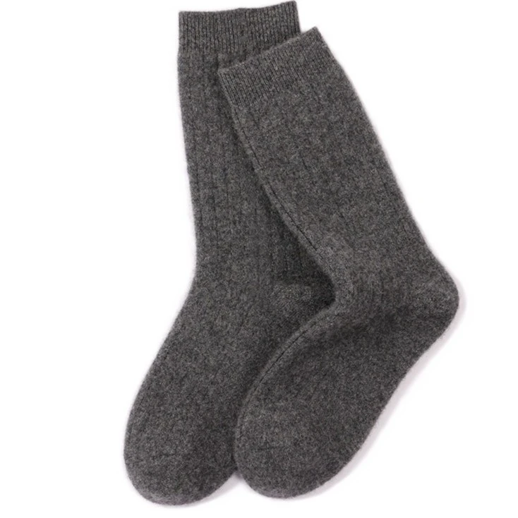 抽条加厚袜男女情侣袜子保暖纯山羊绒秋冬新款鄂尔多斯市原产地