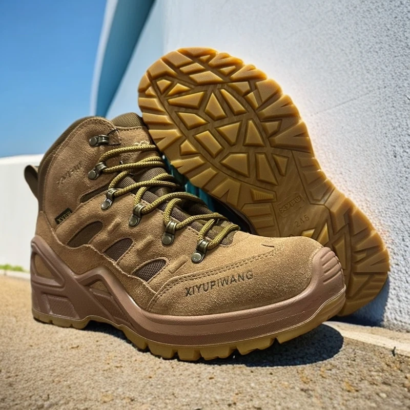 外贸户外鞋男2024冬季新款高帮登山鞋防水防滑休闲户外徒步鞋男款