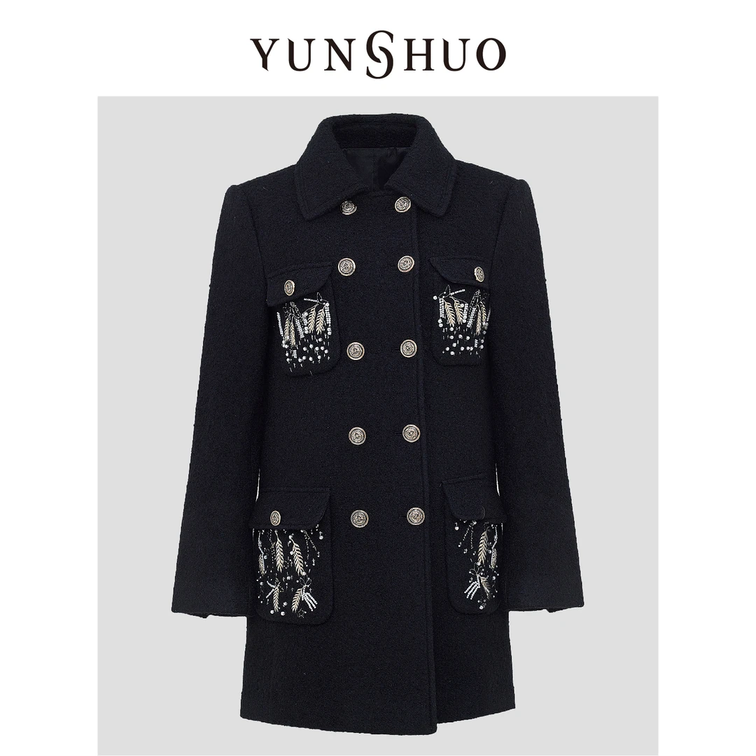 YUNSHUO允硕2024秋冬新款时尚百搭气质简约显瘦修身外套456115
