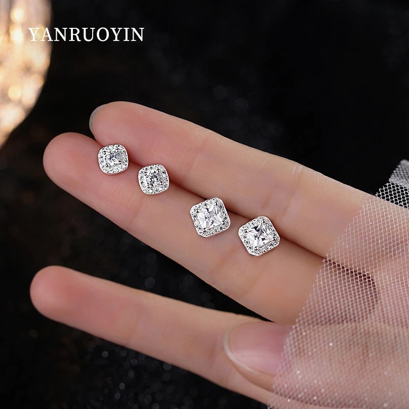 言若银 足银耳饰 999纯银耳钉女气质轻奢小众耳环精致养耳洞ED281