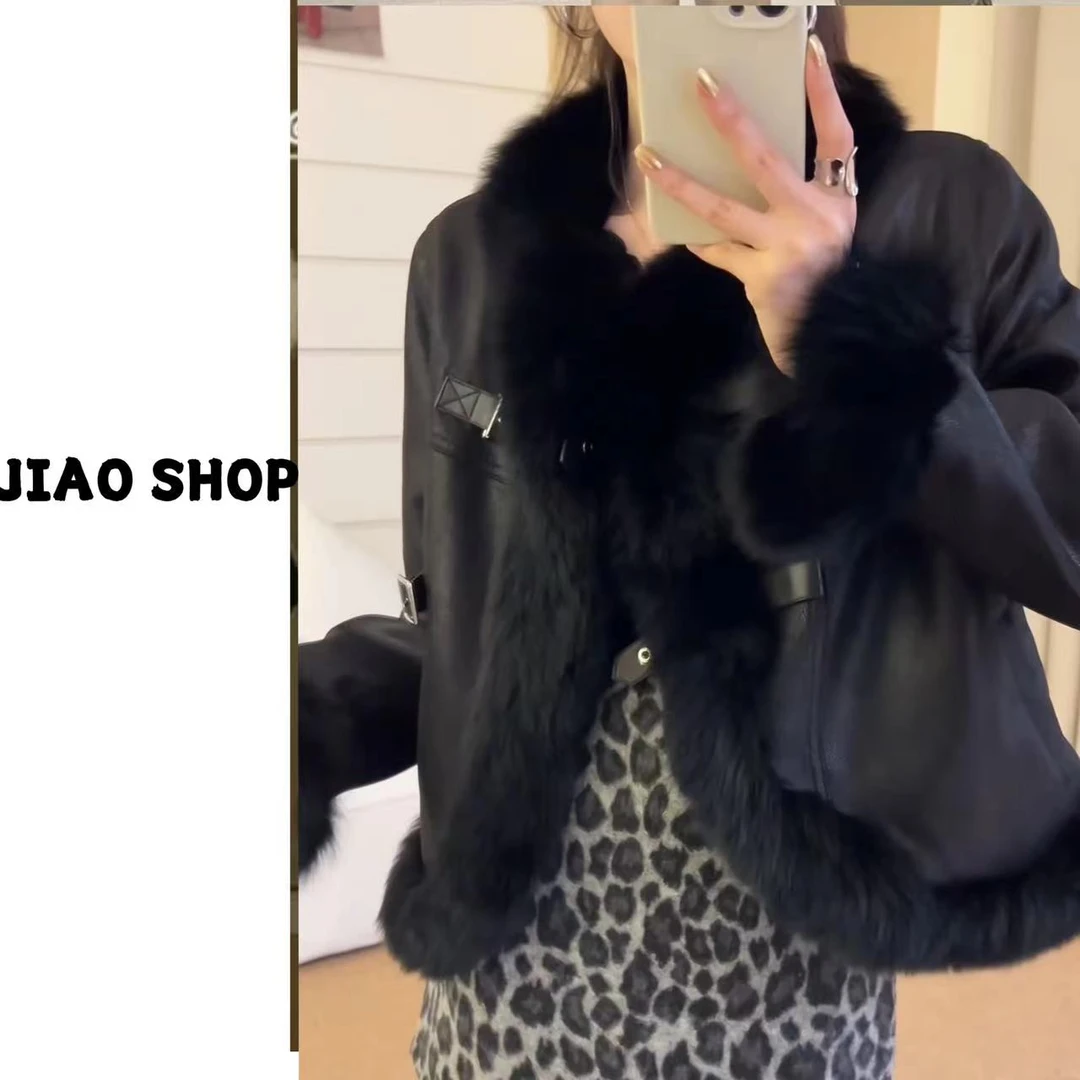 【JIAO SHOP】  高定狐狸毛皮毛一体外套