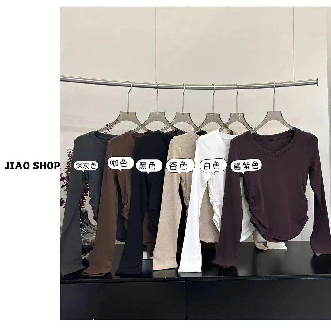 【JIAO SHOP】  秋冬简约打底加绒长袖T恤