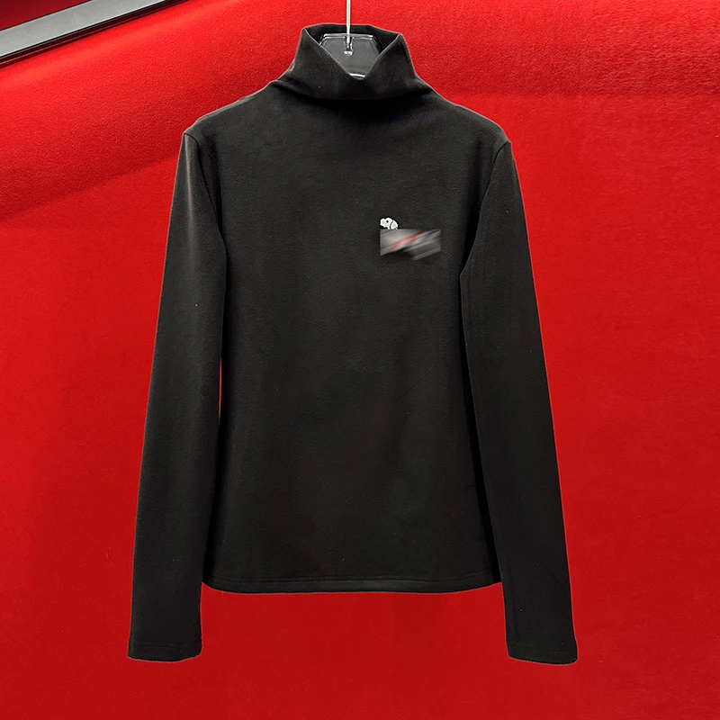 2023 SELINE 秋冬季新款时尚休闲纯色百搭半高领保暖衬衫