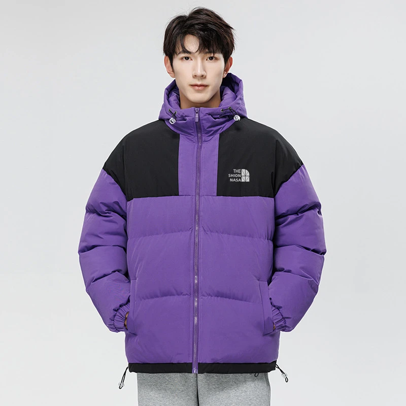睿图北面运动棉服情侣连帽加厚保暖棉袄宽松撞色防风上衣冬面包服