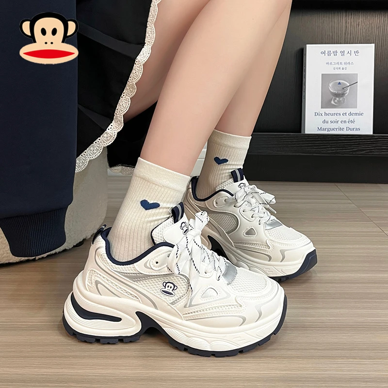 大嘴猴老爹鞋ins女鞋2024秋冬新款学生百搭透气厚底增高运动鞋子