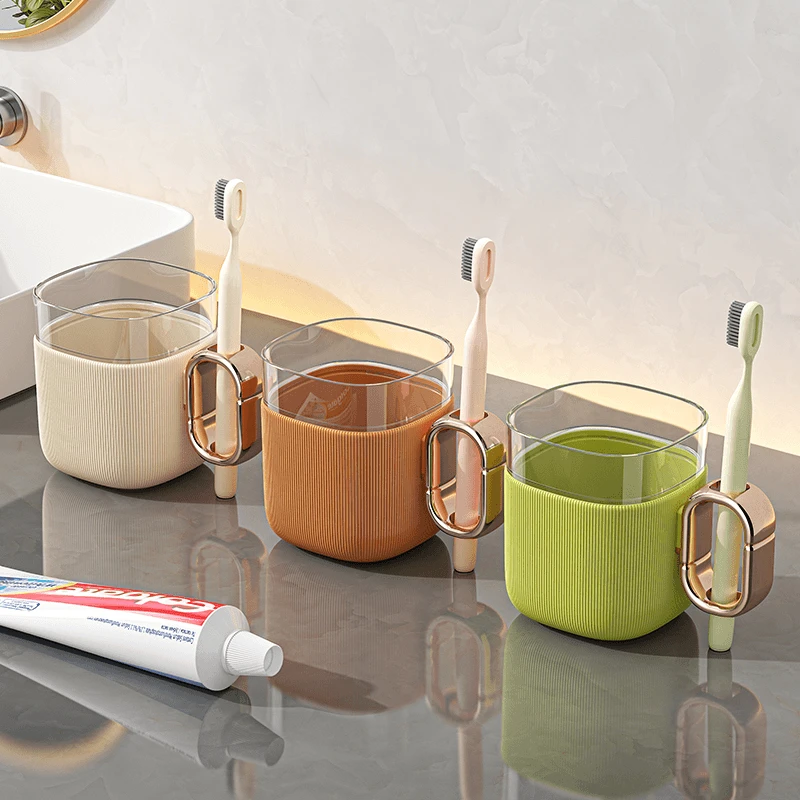 露俏洗漱杯情侣漱口杯儿童牙刷杯家用一家三口轻奢高档牙缸刷牙杯