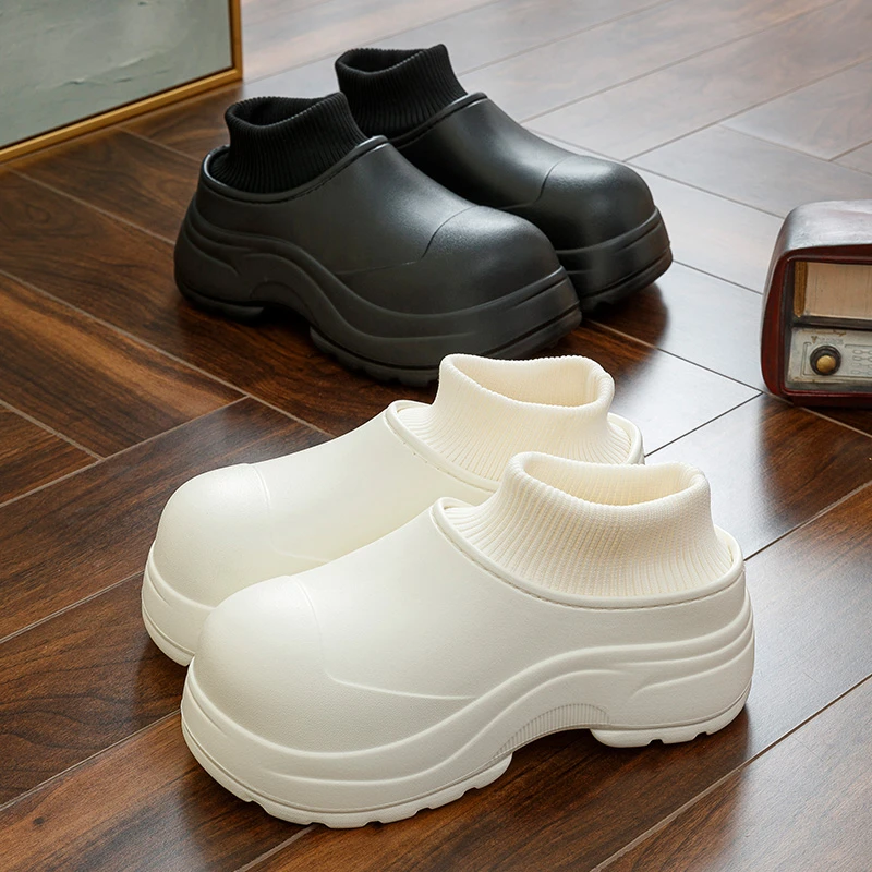 超厚底棉拖鞋女冬季款保暖室内家居防水防滑外穿毛毛绒女士棉鞋靴