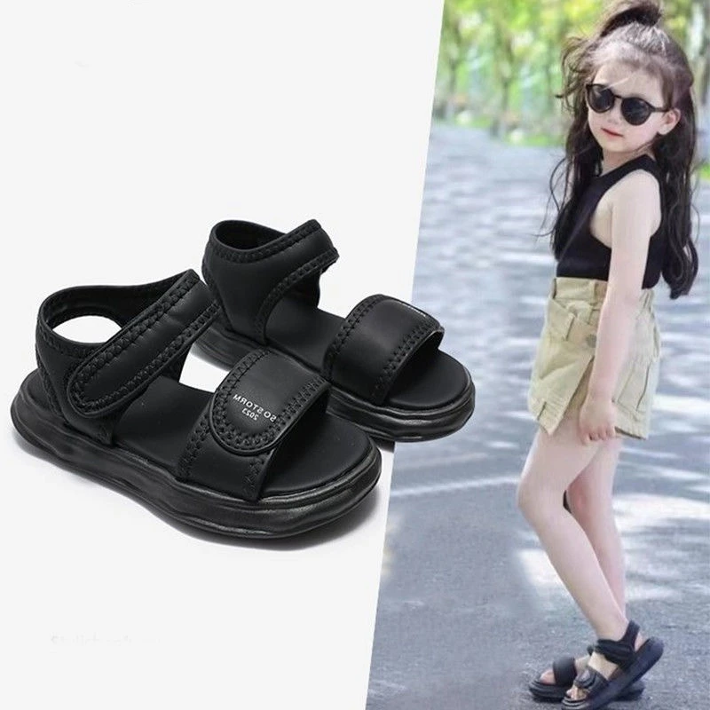 女童凉鞋2025夏季新款儿童运动凉鞋女孩软底沙滩鞋中大童夏款811