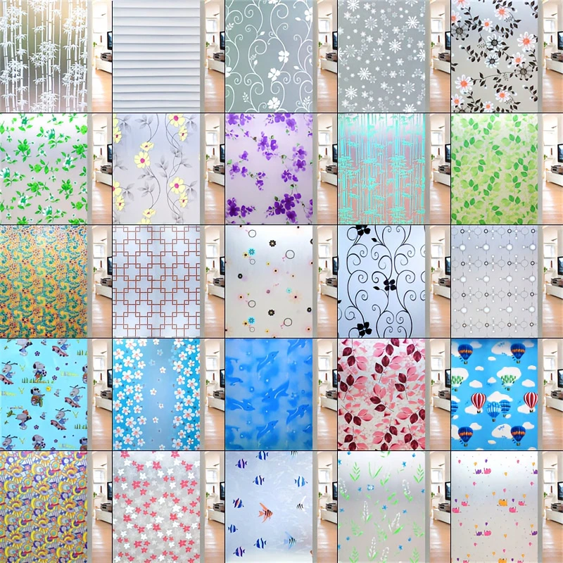 窗户贴纸防走光磨砂玻璃贴卫生间透光不透明防窥防水自粘窗花纸膜