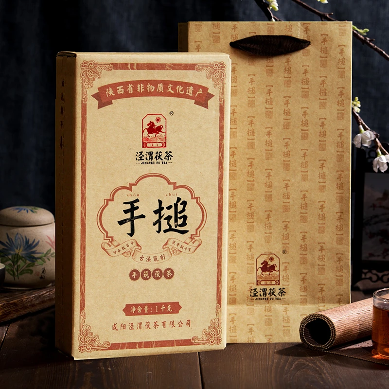 【茯茶老秦】手搥茯茶1000克