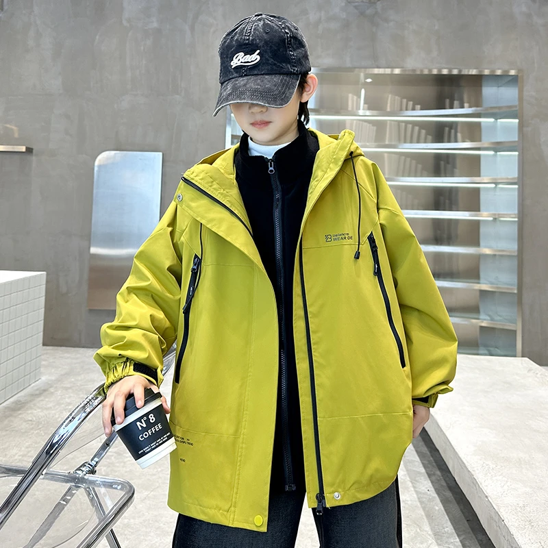 儿童夹棉加厚冲锋衣外套2025年货新款男童秋冬季冬装保暖洋气棉服