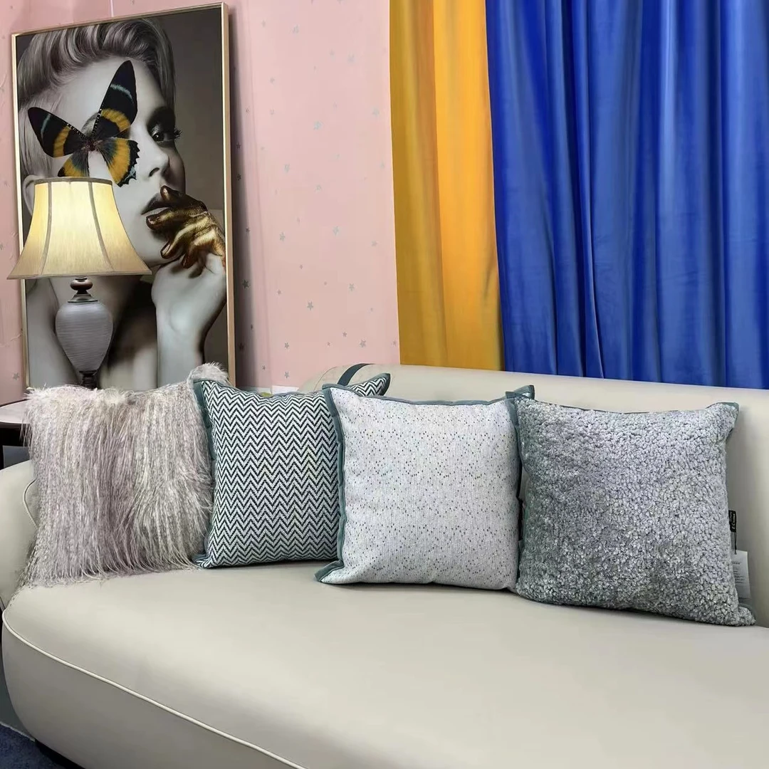 现代轻奢新中式床头北欧风格样板房民宿靠垫客厅卧室