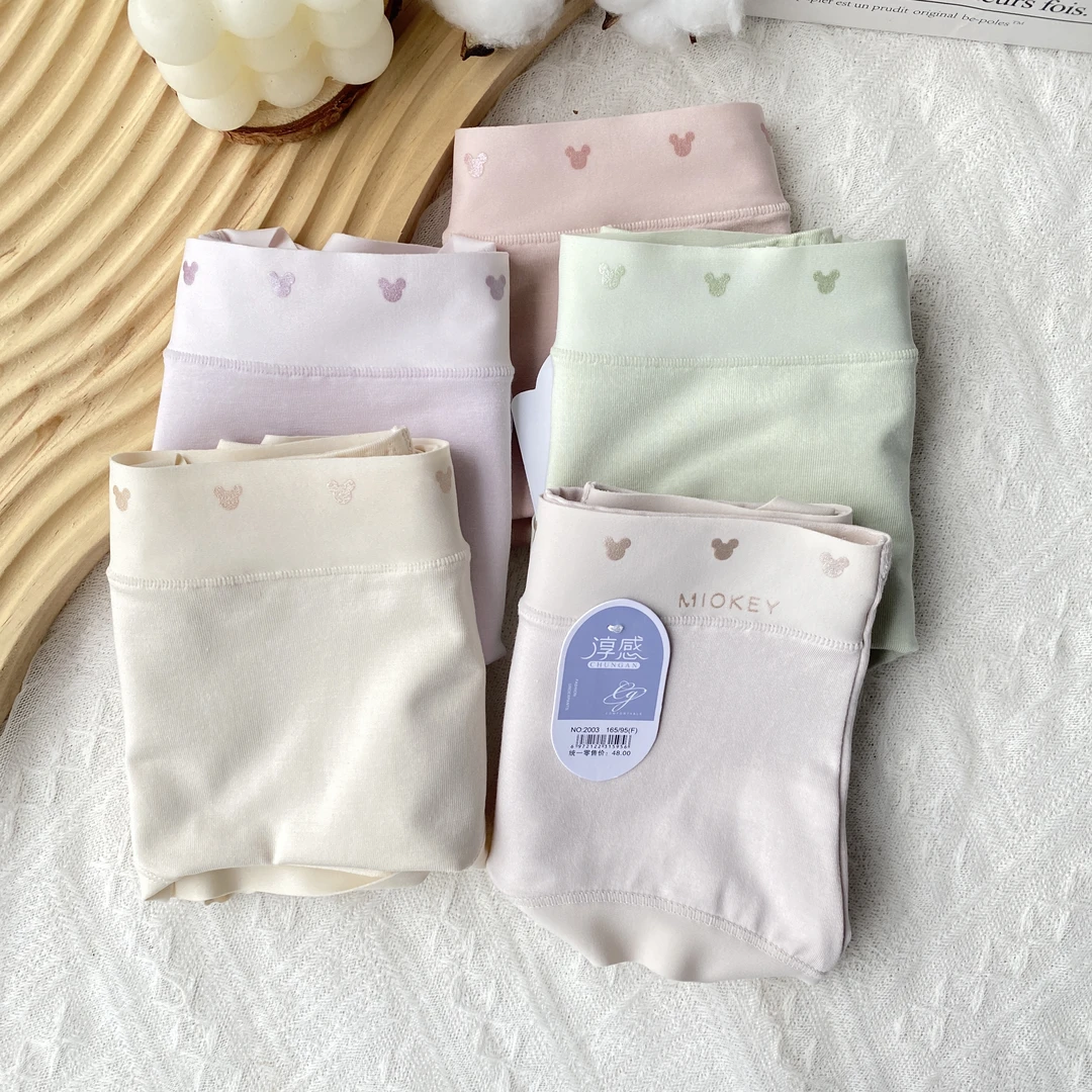 【 5条装】新款高货好棉米奇女士内裤石墨烯抗菌底裆中腰三角裤2003