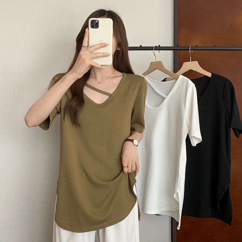 X2562#3.28 孕妇装上衣夏装新款宽松休闲T恤百搭款大码上衣