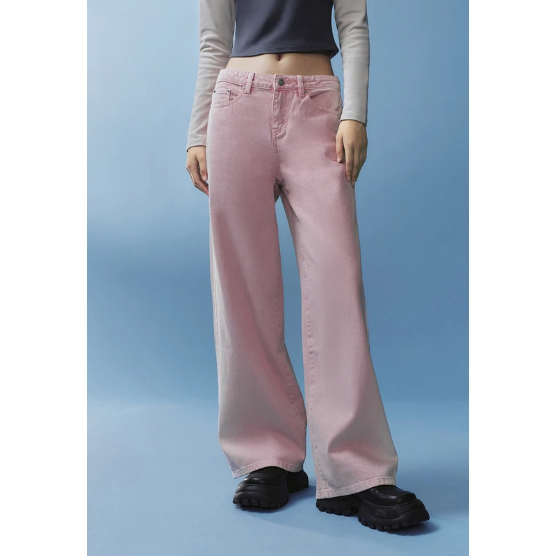 UR2023秋季新款女经典复古摩登减龄甜心少女显瘦牛仔裤UWL830020