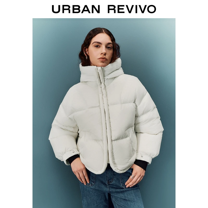 UR2024冬季新款女装休闲简约泡芙连帽羽绒服UYU140009+