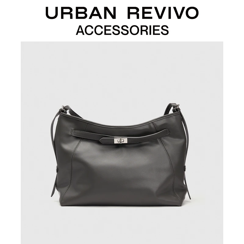 URBAN REVIVO2024秋季新女士时髦大容量单肩斜挎包UAWB40417