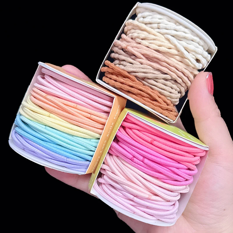 ins儿童女大号中大童不伤发发圈彩色头绳扎高马尾耐用高弹力发绳