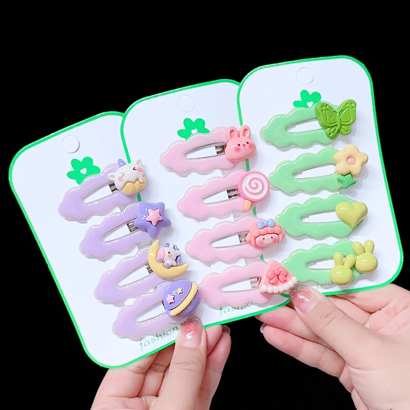 女童全包侧边夹小女孩刘海夹宝宝碎发不伤发发卡夹子bb夹头饰发饰