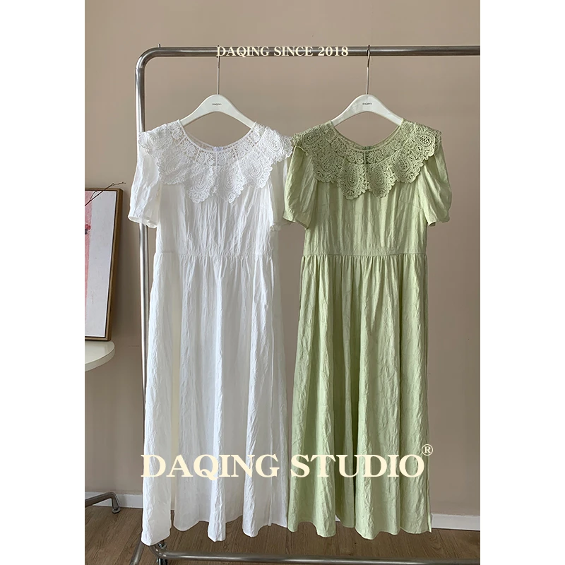 许大晴 D8s162 绣花领连衣裙