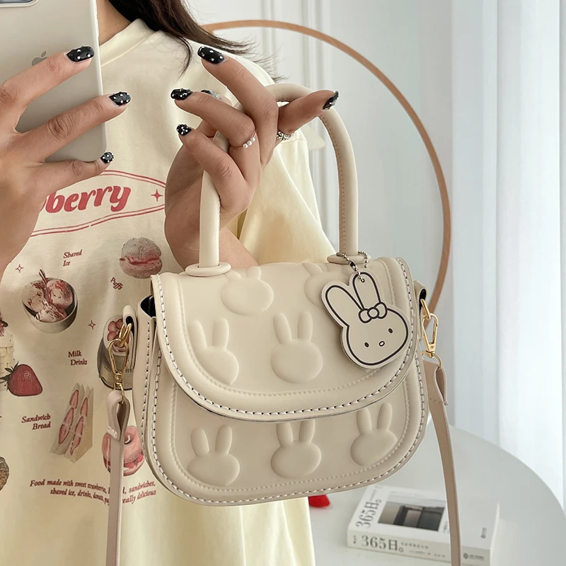 【送视频教程】手工diy可爱兔兔手工包百搭手提斜挎包送女友礼物