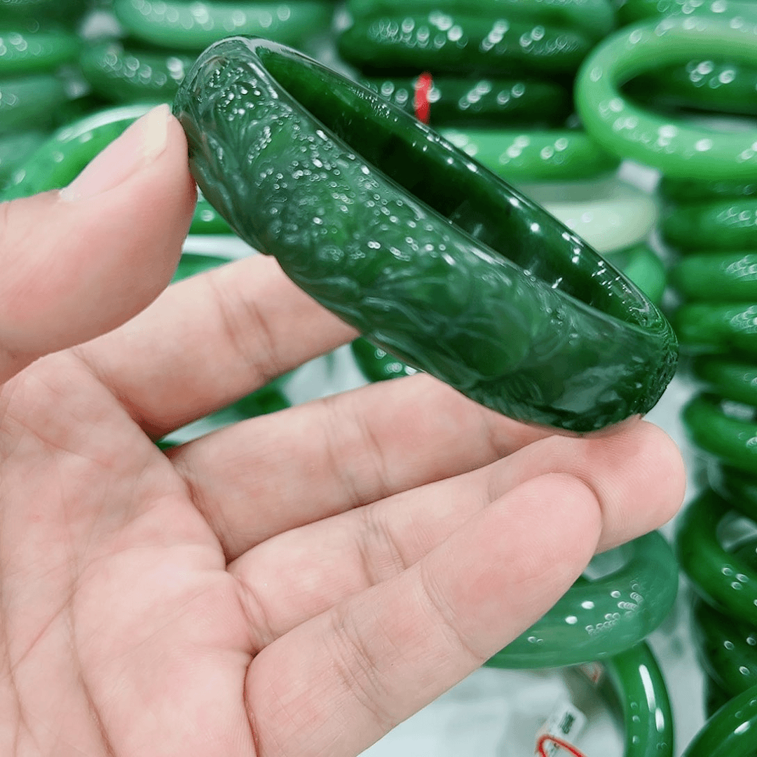 和田玉手镯未镶嵌57～1