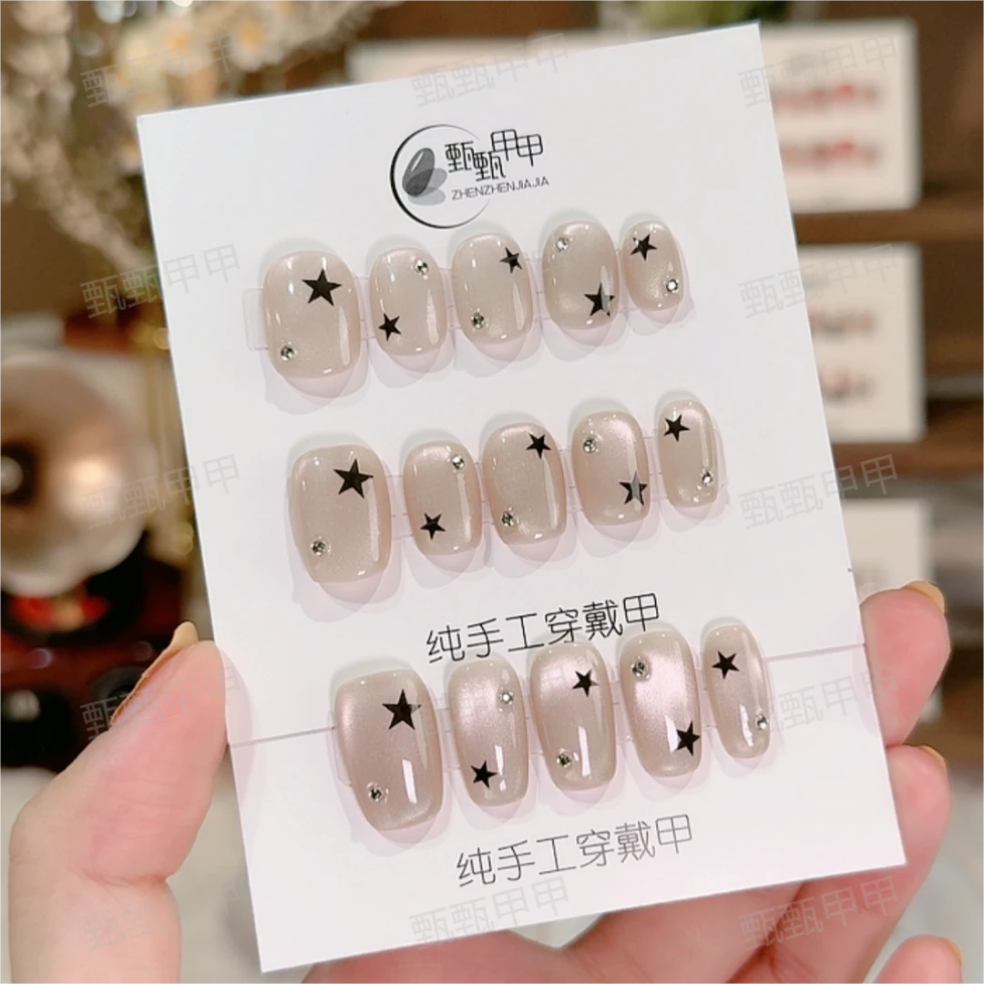 【土星】纯手工穿戴甲夏季仙女必备显白美甲片指甲贴片