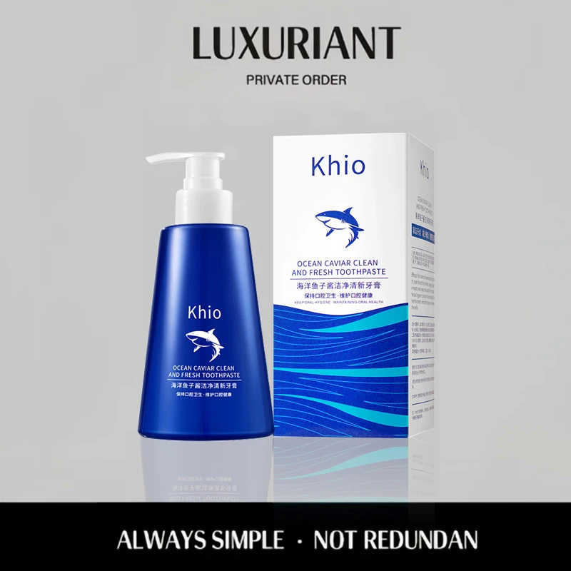 【主播补贴】海洋鱼子酱按压式牙膏清洁牙齿清新口气护齿大容量280g