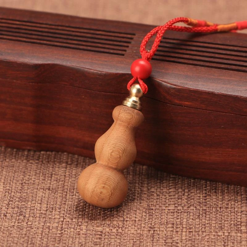 桃木空心葫芦项链 桃木葫芦 铜帽空心葫芦 可装东西空心葫芦