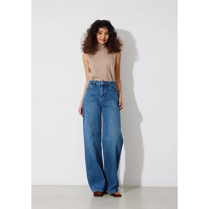 RUGOSAM「直筒系列」早秋上新丨高腰女梨形显瘦牛仔裤RB0287