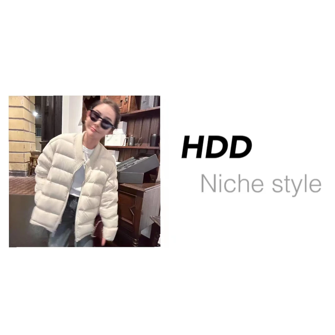 【HDD/侯點點】Y4471款白鸭绒气质帅气小众品质气质短款羽绒服