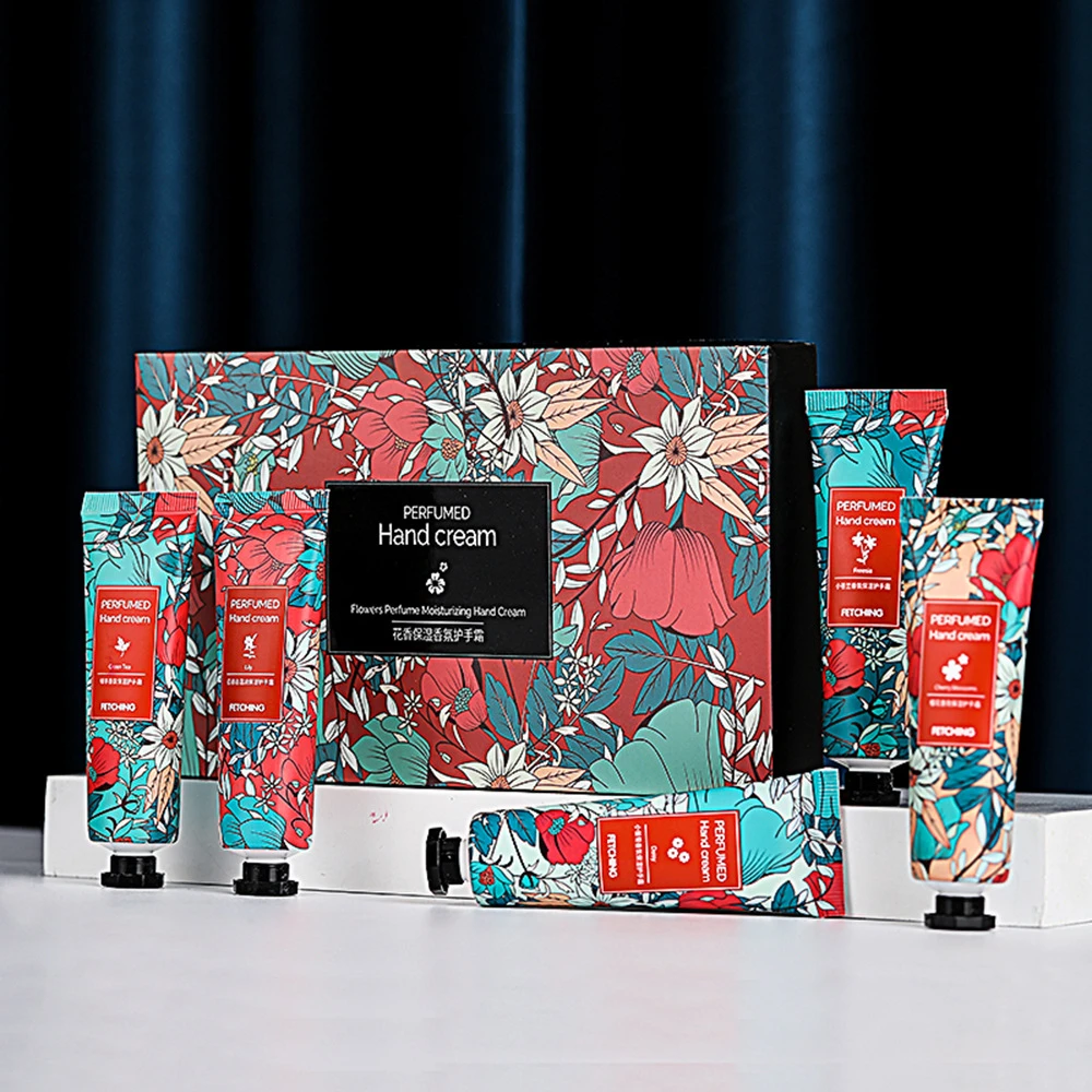 斐伊小苍兰香氛保湿护手霜五支盒装补水滋润随身携带清爽嫩肤