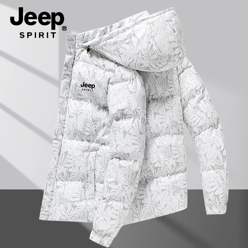 Jeep吉普棉服冬季新款连帽外套男士防风情侣加厚保暖棉衣休闲冬装