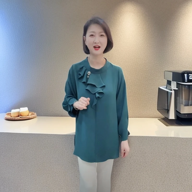 【韩国设计师衣吧】2024秋季新款高级时尚大方显瘦宽松衬衫