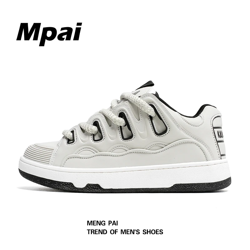 国潮原创小众面包鞋男女港风chic鞋子百搭厚底运动休闲滑板鞋情侣