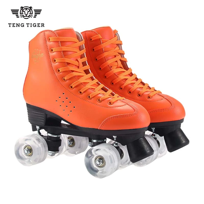 TENGTIGER/腾虎时尚超纤轮滑鞋成人溜冰鞋双排溜溜冰鞋轮滑溜冰鞋