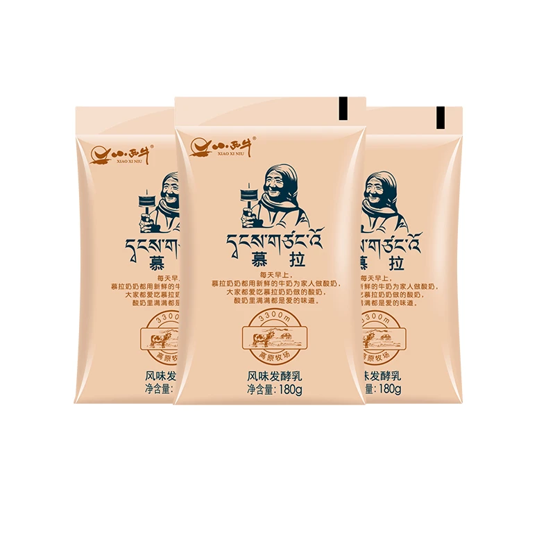 小西牛慕拉炭烧酸奶180g×12袋青藏奶源