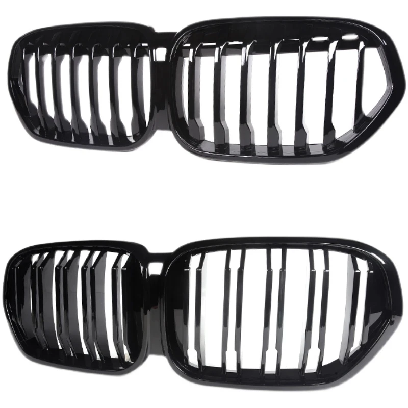 2022新款宝马X1 X2 X3X4 ix3改装中网亮黑三色进气格栅前脸黑武士